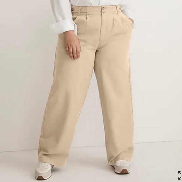 Madewell Pant Womens 18W Plus Harlow Wide Leg Pant Drapery Twill - Picture 1 of 16